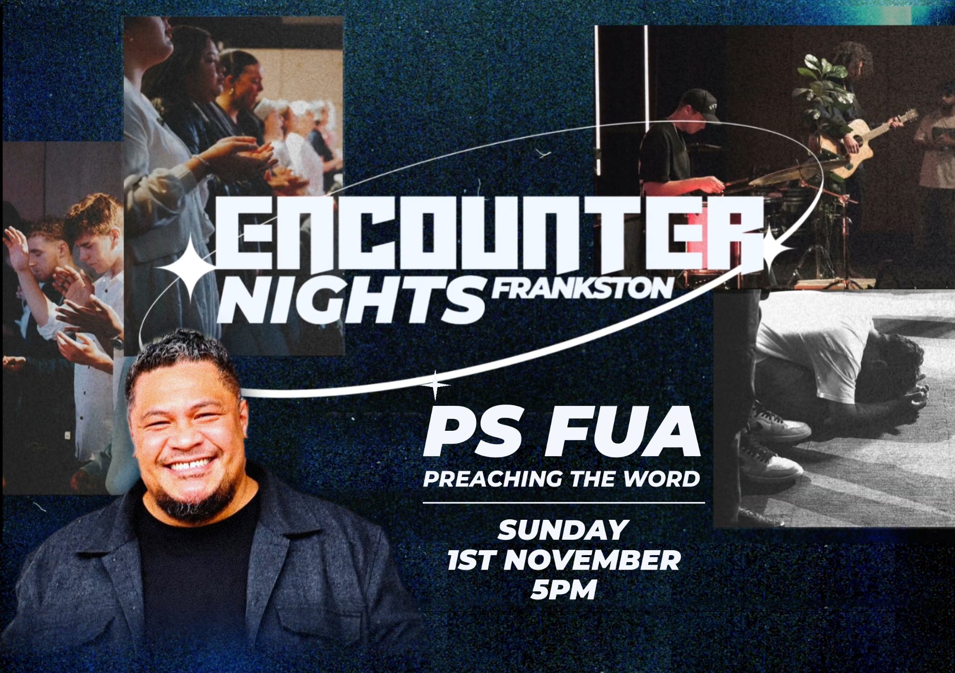 Encounter Nights 5pm Frankston: This Sunday Ps Fua bringing the word.