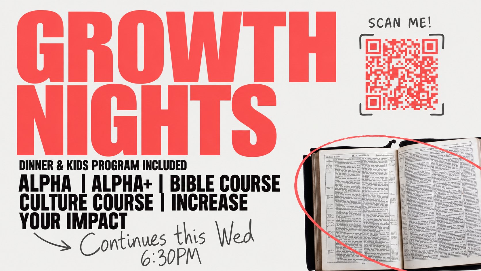 Growth Nights Term 4, Continues this Wednesday